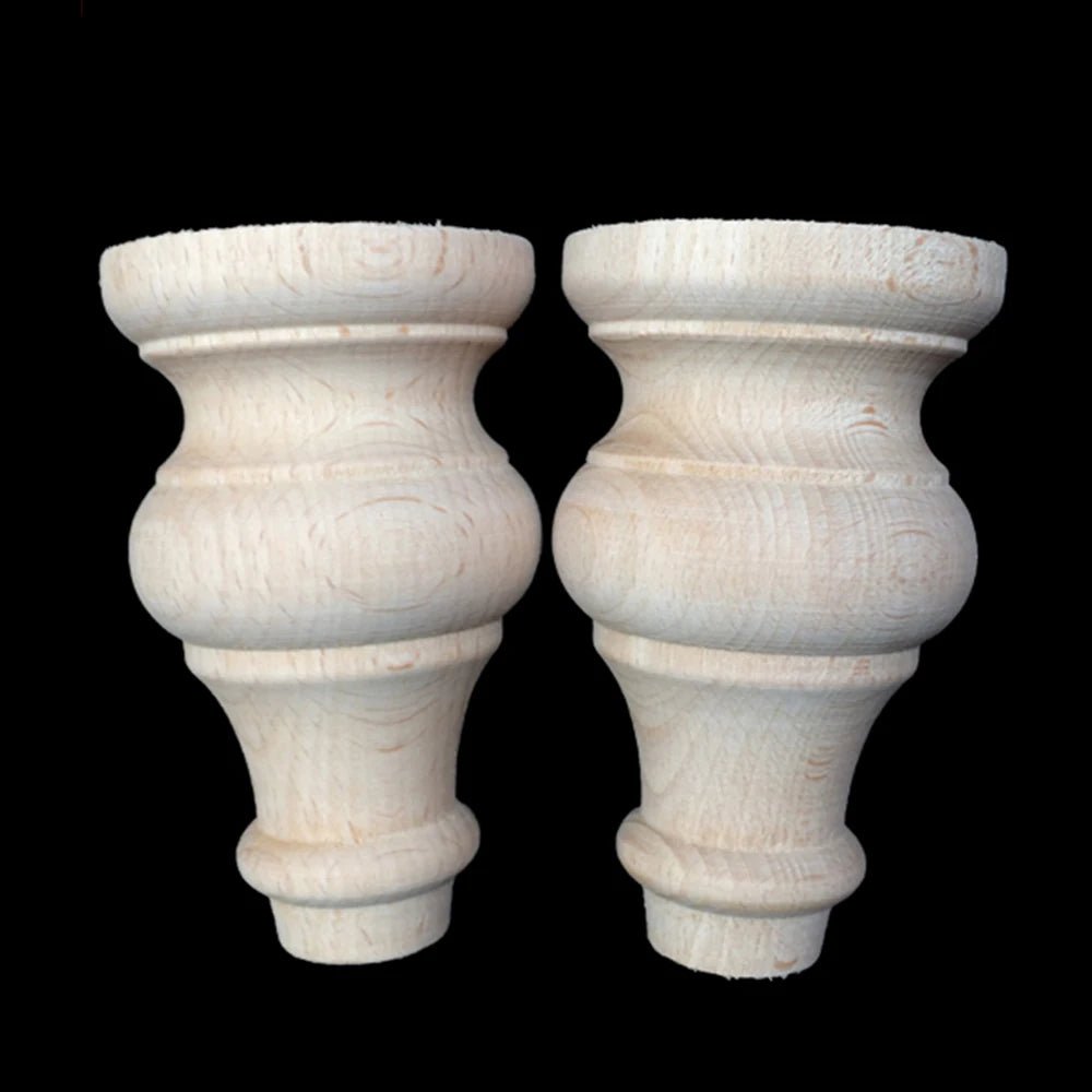 Pieds de Meuble en Bois Massif Sculptés HECTOR - Ensemble de 4 pour DIY Canapés, Tables, et Armoires - Ethic Atelier