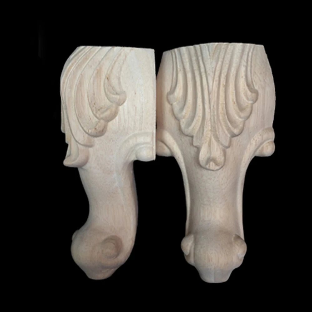 Pieds de Meuble en Bois Massif Sculptés HECTOR - Ensemble de 4 pour DIY Canapés, Tables, et Armoires - Ethic Atelier