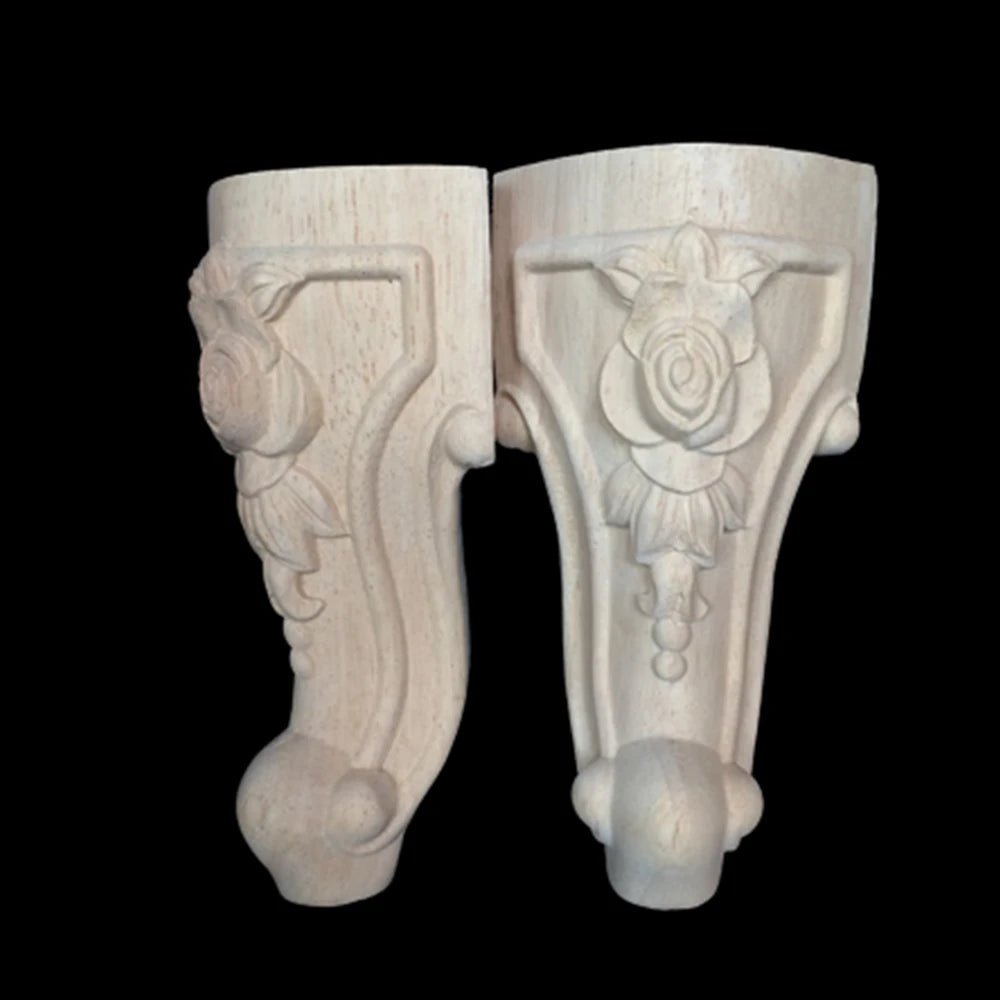 Pieds de Meuble en Bois Massif Sculptés HECTOR - Ensemble de 4 pour DIY Canapés, Tables, et Armoires - Ethic Atelier
