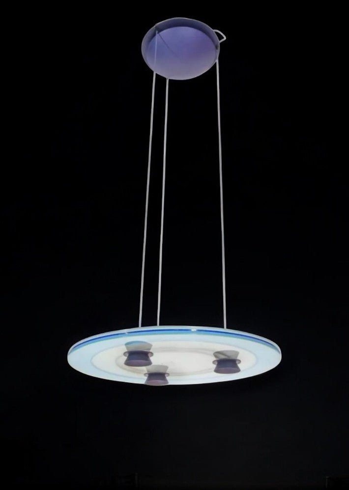 Plafonnier Aurora Blue par Perry King et Santiago Miranda pour Arteluce Italie, 1982 - Ethic Atelier