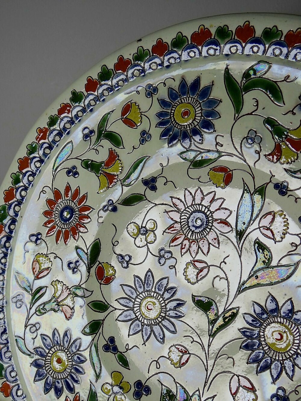 Plat émaux de Thoune signé Schoch - Läderach 1878 - 90 - Ethic Atelier - Ethic Atelier