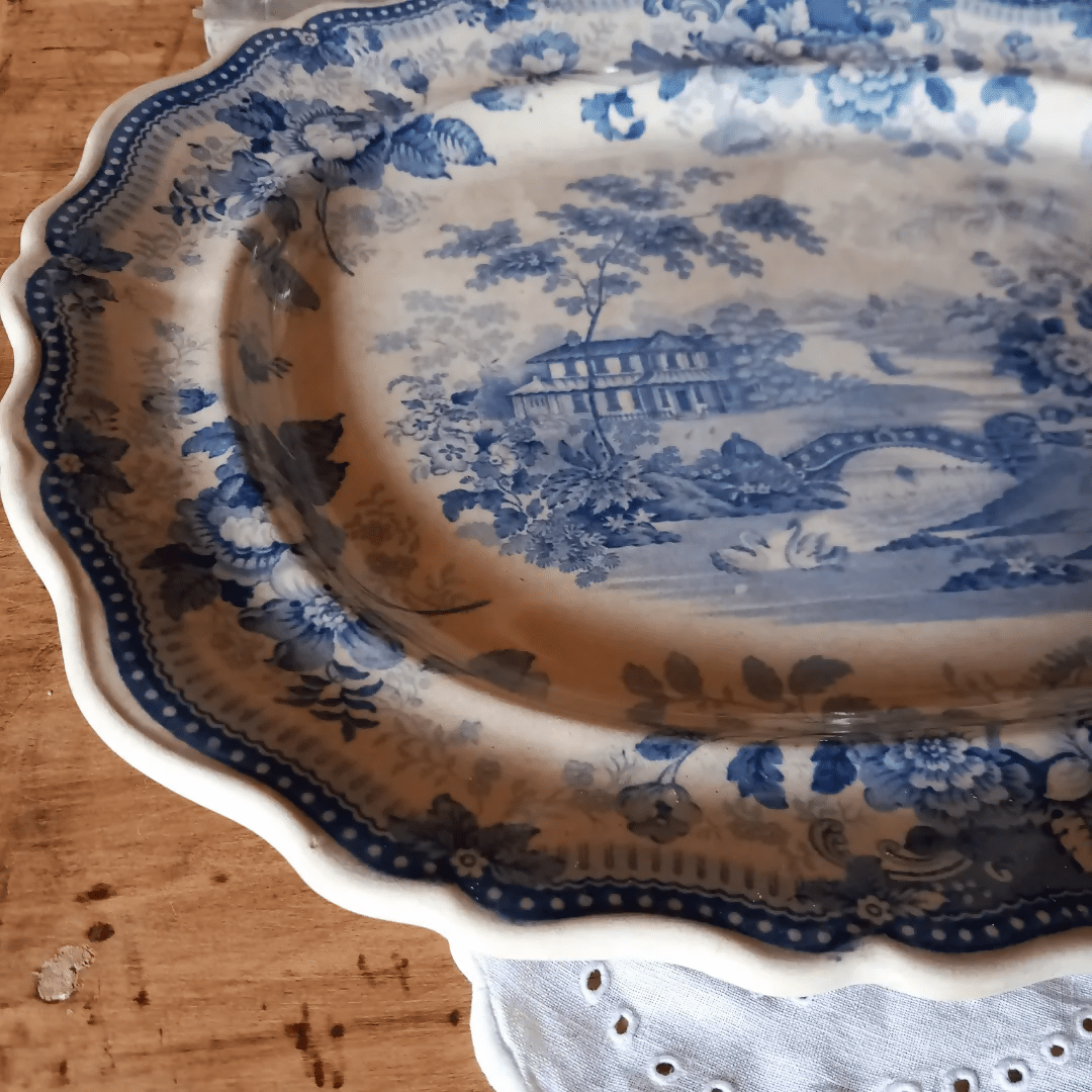 Plat en faïence anglaise XIXème - Ethic Atelier