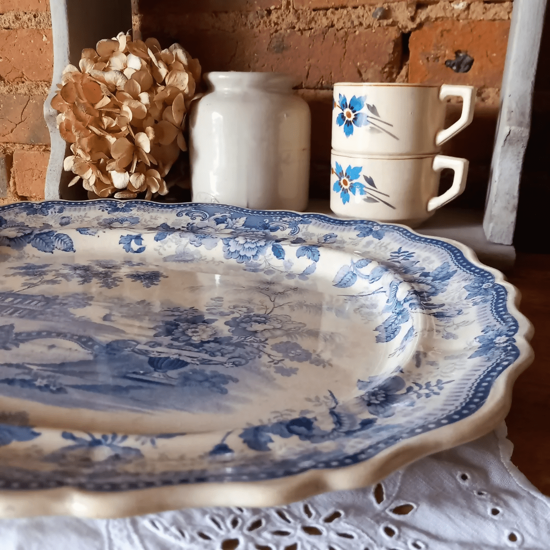 Plat en faïence anglaise XIXème - Ethic Atelier