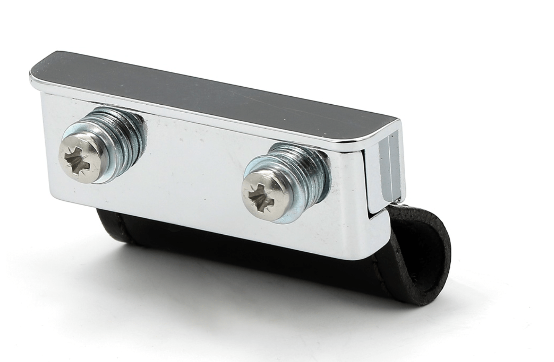 Poignée Cuir Brun Foncé / Base Nickelée - Ethic Atelier