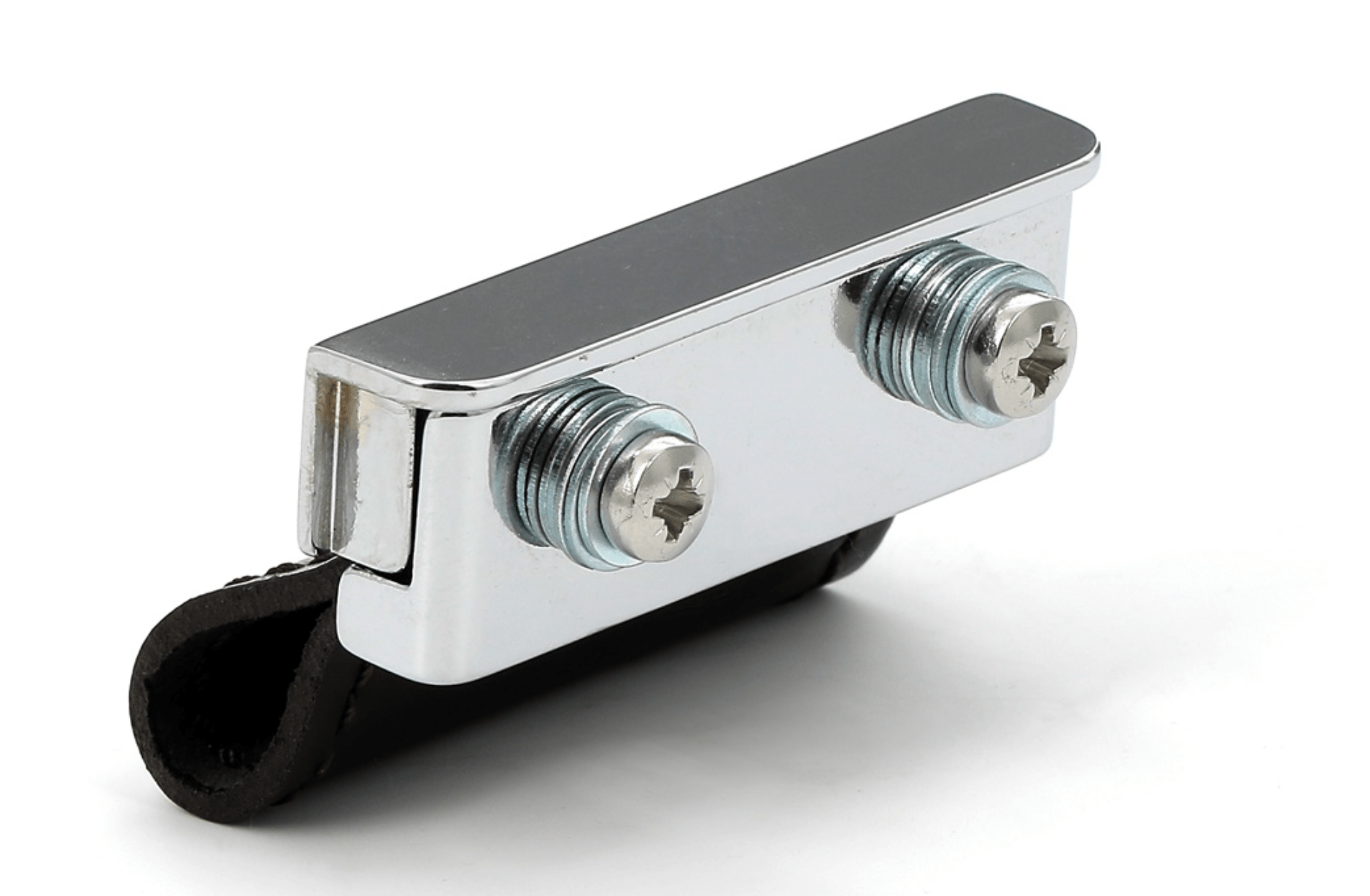 Poignée Cuir Brun Foncé / Base Nickelée - Ethic Atelier