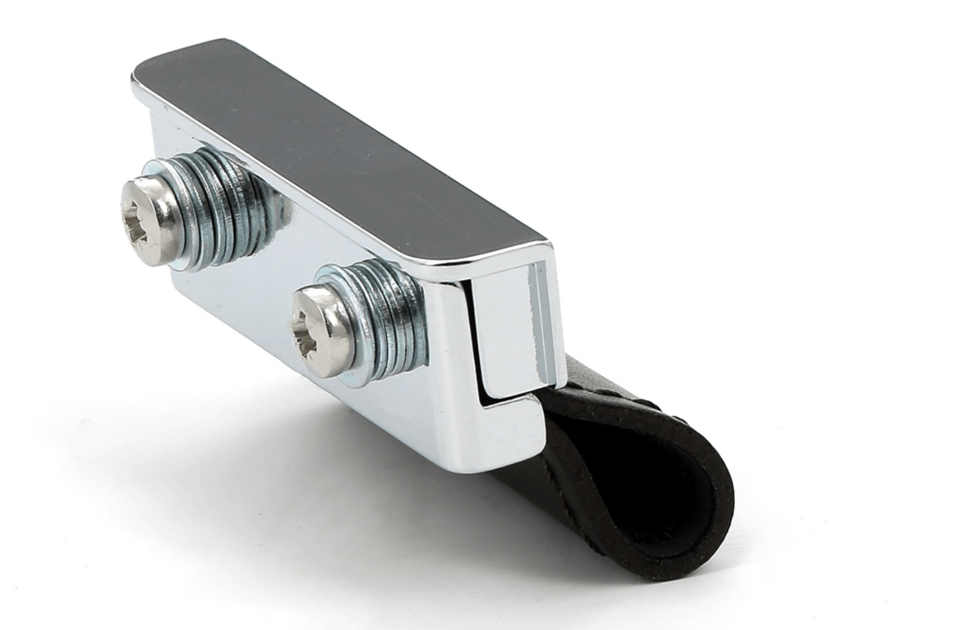 Poignée Cuir Brun Foncé / Base Nickelée - Ethic Atelier