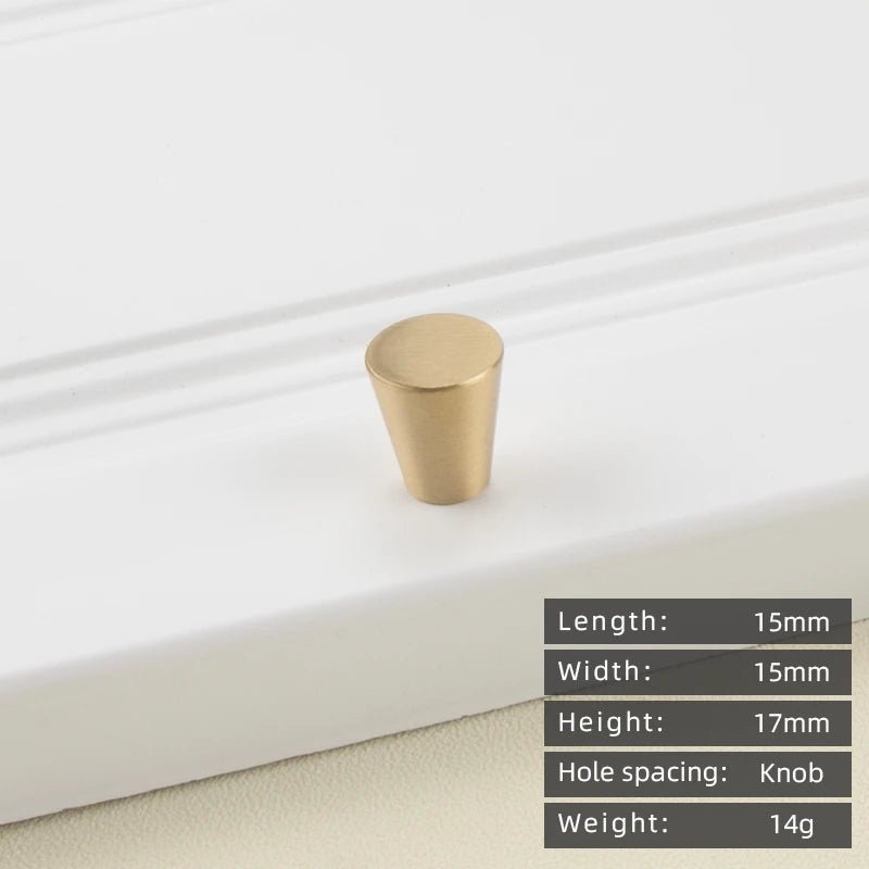Poignée de Meuble en Laiton Massif SANTYANA - DIY Style Minimaliste et élégant doré pour Armoires et Tiroirs - Ethic Atelier