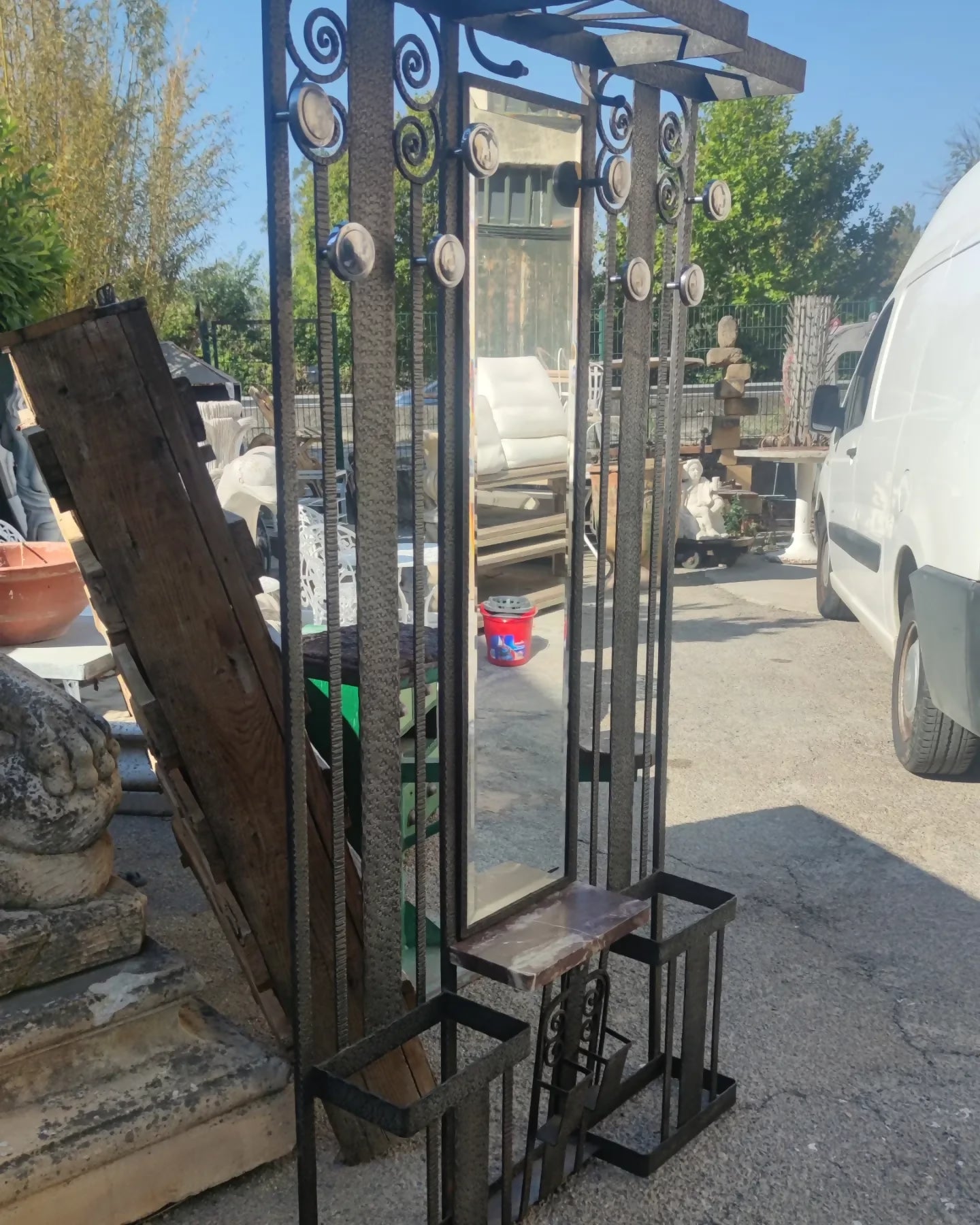 Porte manteaux de vestibule en fer forgé vers 1925 - Ethic Atelier