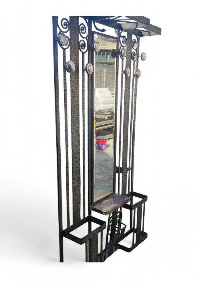 Porte manteaux de vestibule en fer forgé vers 1925 - Ethic Atelier