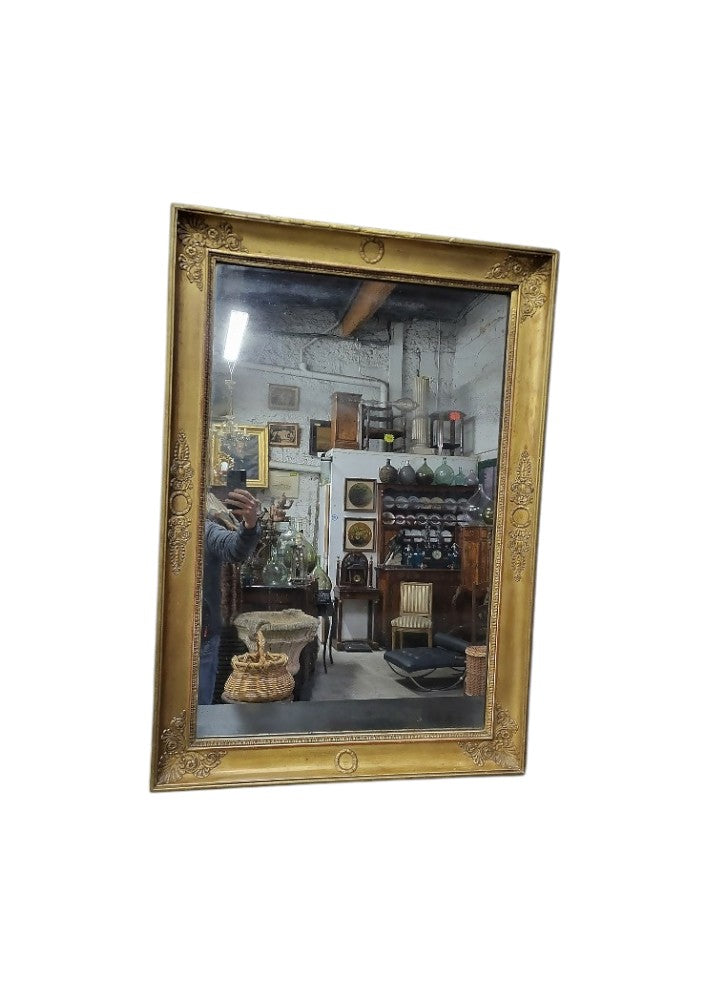 Miroir à palmettes rectangulaire du XIXe siècle