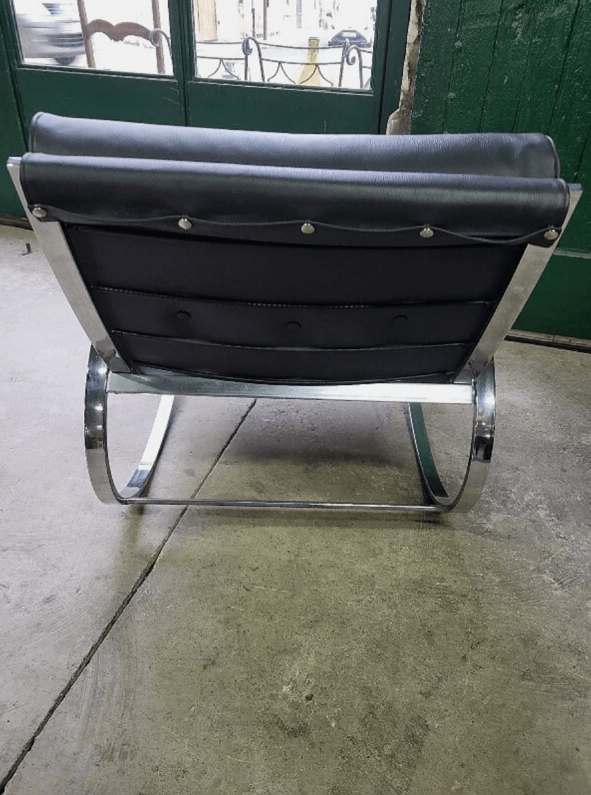 Rocking Chair Vintage avec repose - pieds en sky - Ethic Atelier