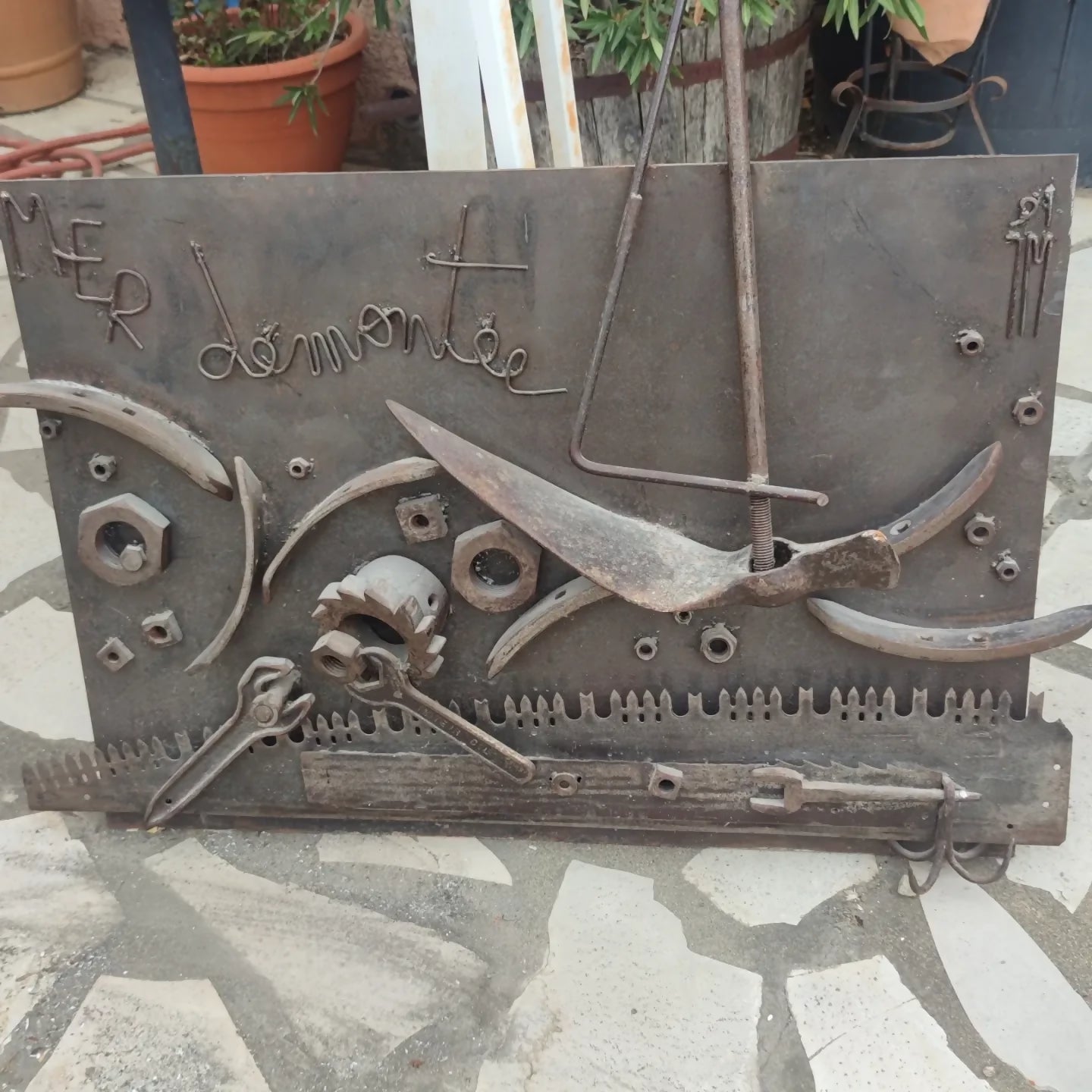 Sculpture murale la mer démontée par Jean MAURIN 1991 - Ethic Atelier