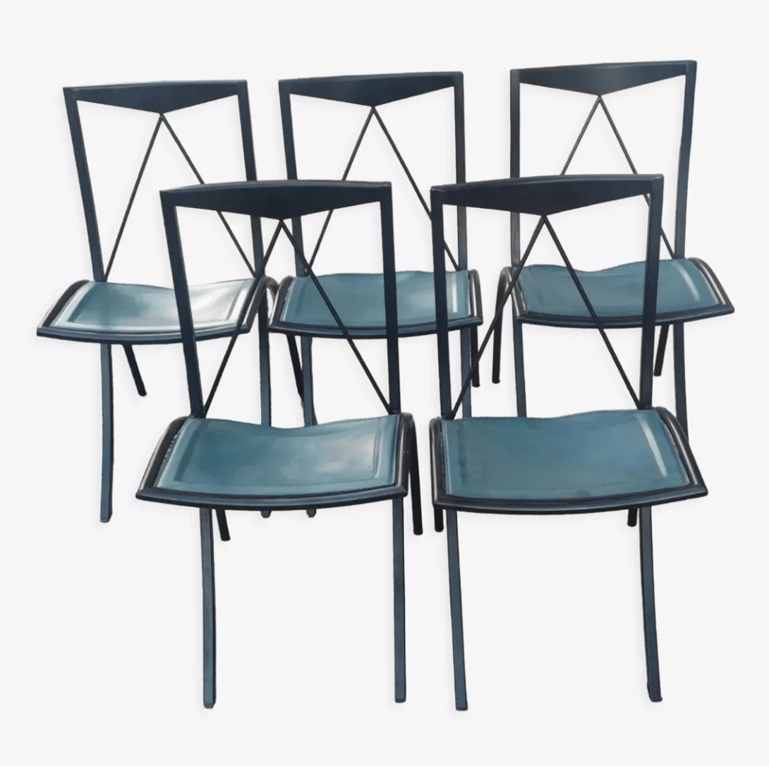 Série de 5 Chaises Bella Pliantes par Cattelan Italia – Années 80 - Ethic Atelier