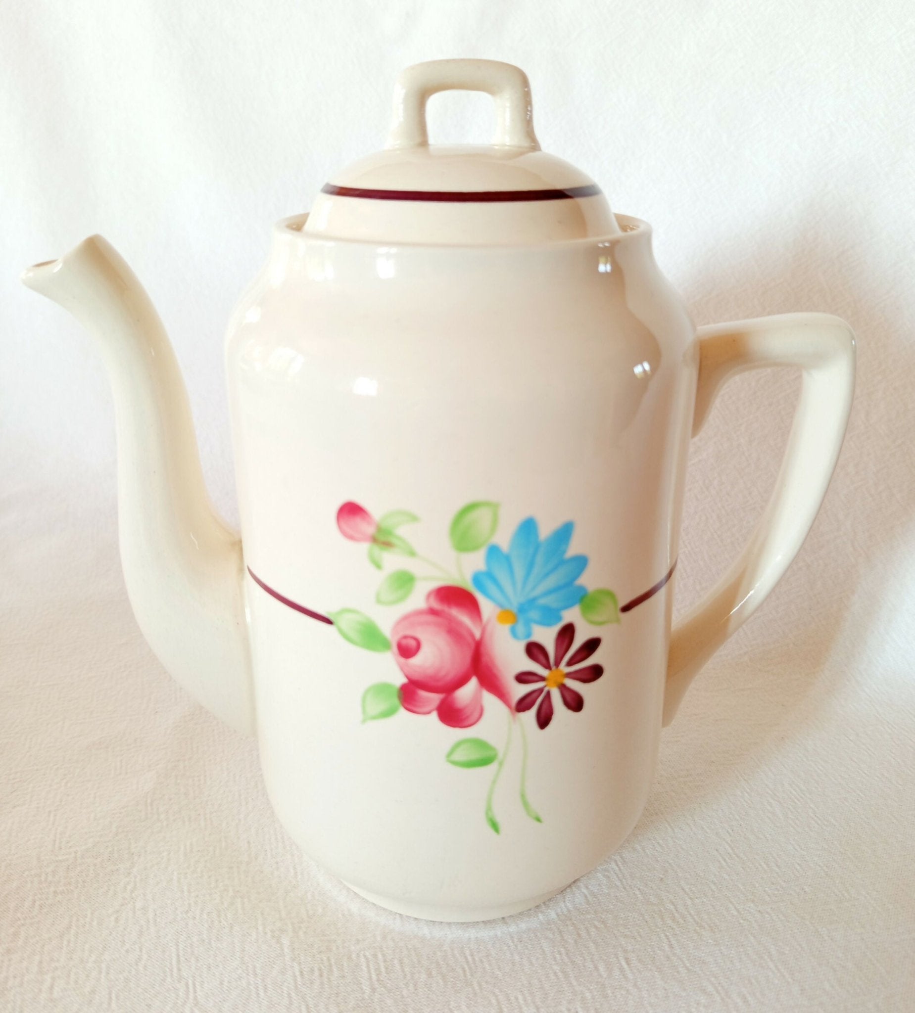 Service à café Niderviller décor" Macon" peint à la main Début XXe - Ethic Atelier