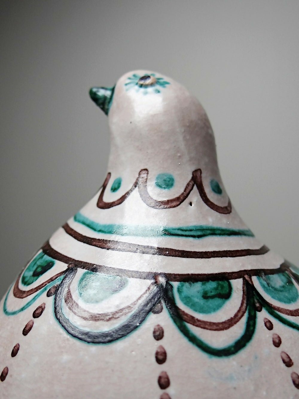 Sujet oiseau en céramique émaillée Italienne Cascio Sciacca vintage - Ethic Atelier