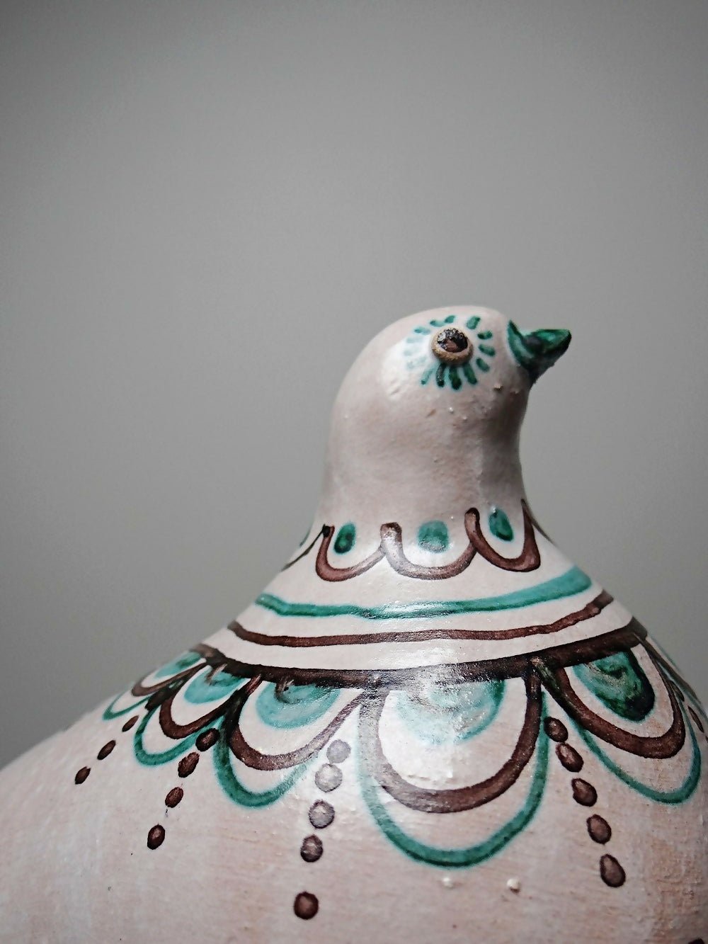 Sujet oiseau en céramique émaillée Italienne Cascio Sciacca vintage - Ethic Atelier