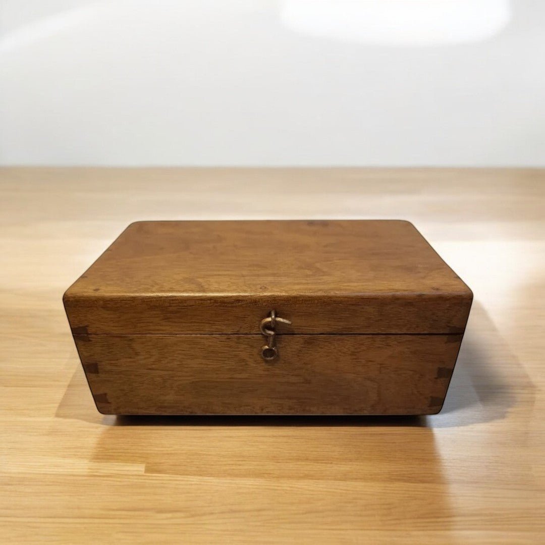 Superbe Boîte en Noyer Ancienne à 4 Compartiments - Ethic Atelier