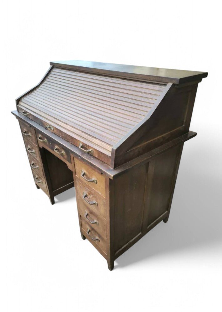 Superbe Bureau Américain en Chêne Style Art Déco - Ethic Atelier