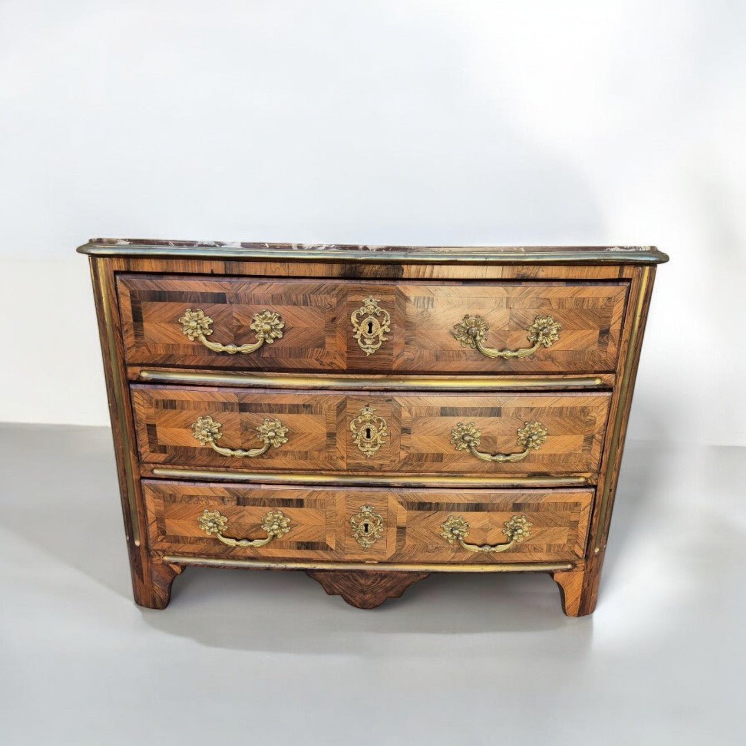Superbe Commode à 3 Tiroirs en Très Bon État - Marbre et Bronzes de Qualité - Ethic Atelier