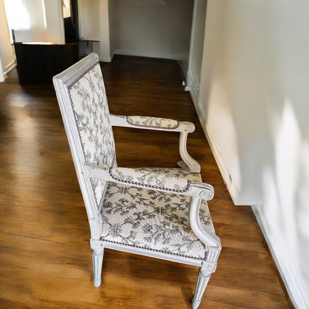 Superbe Fauteuil Louis XVI Gris - XIXe siècle - Ethic Atelier