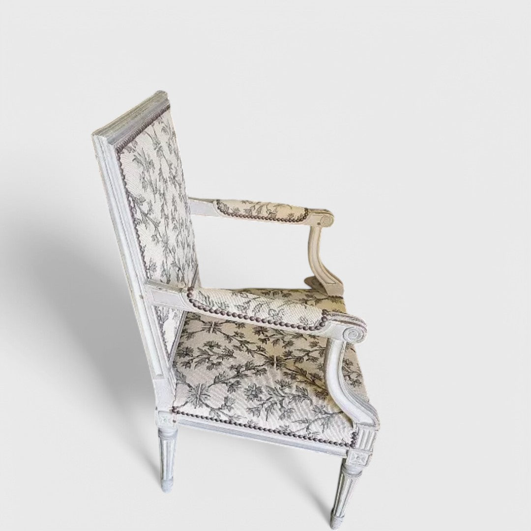 Superbe Fauteuil Louis XVI Gris - XIXe siècle - Ethic Atelier