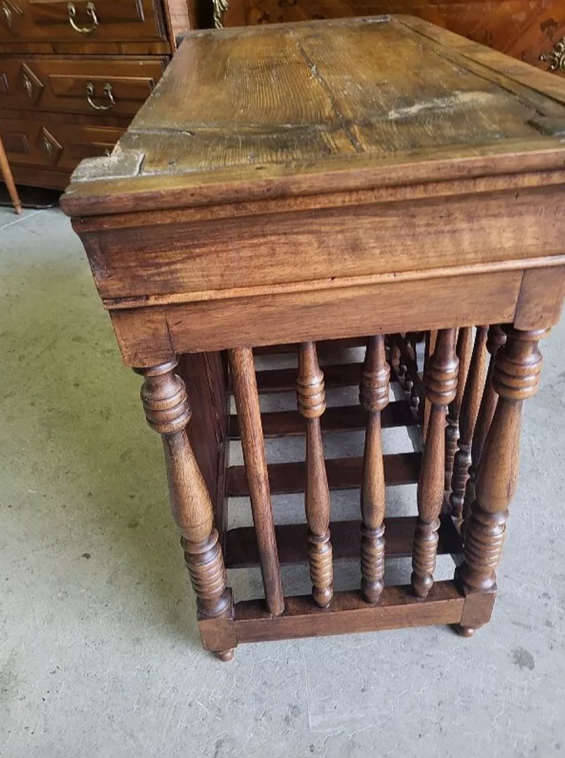 Superbe Panetière Ancienne Louis Philippe en Noyer Massif - Ethic Atelier
