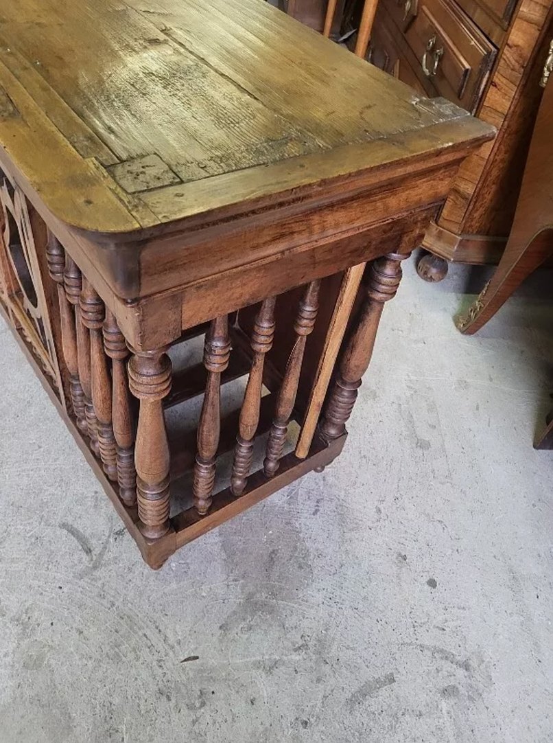 Superbe Panetière Ancienne Louis Philippe en Noyer Massif - Ethic Atelier