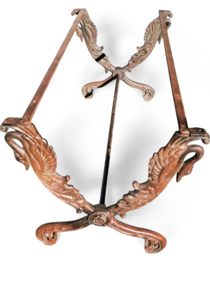 Table basse cols de cygnes fonte et marbre - Ethic Atelier