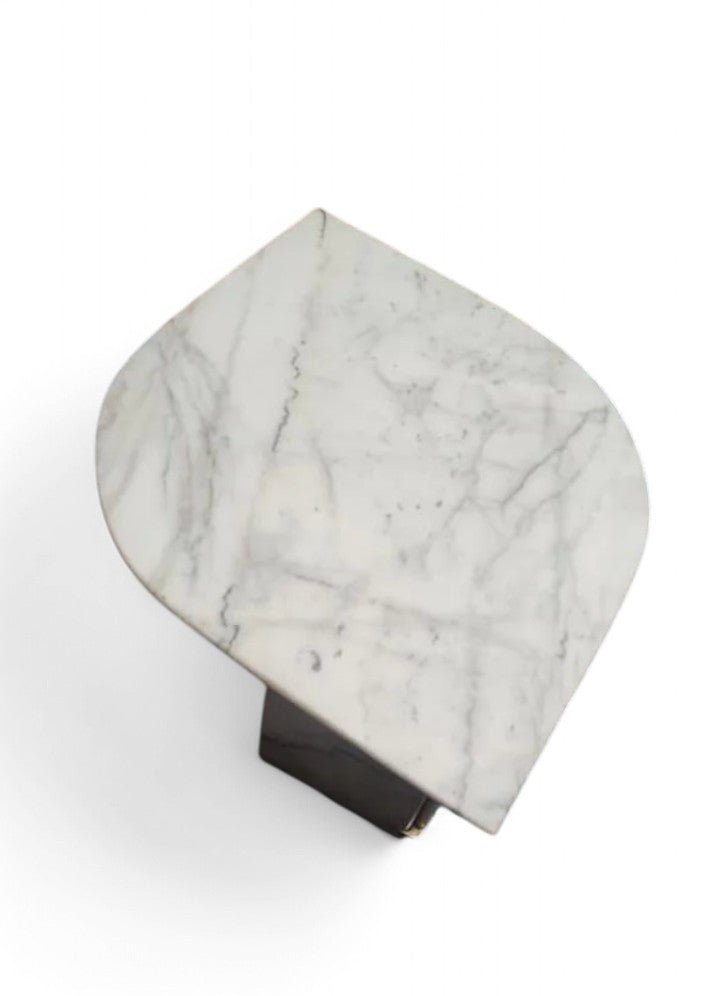 Table basse en marbre de Carrare blanc datant de 1970 - Ethic Atelier