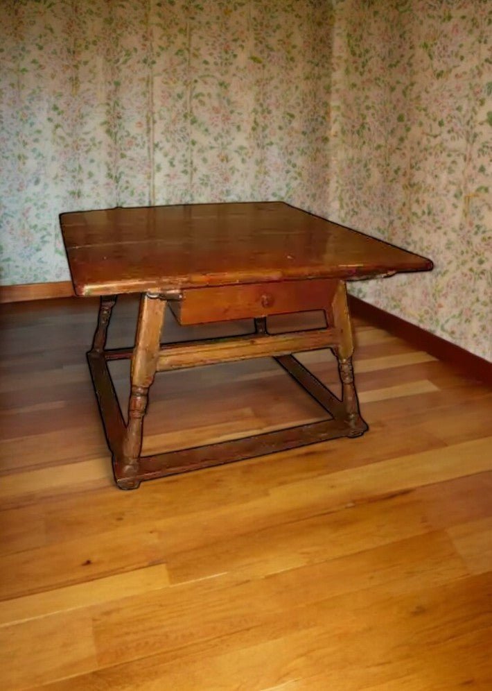 Table Cévenole époque XVIII siècle en cerisier et chataignier massif - Ethic Atelier