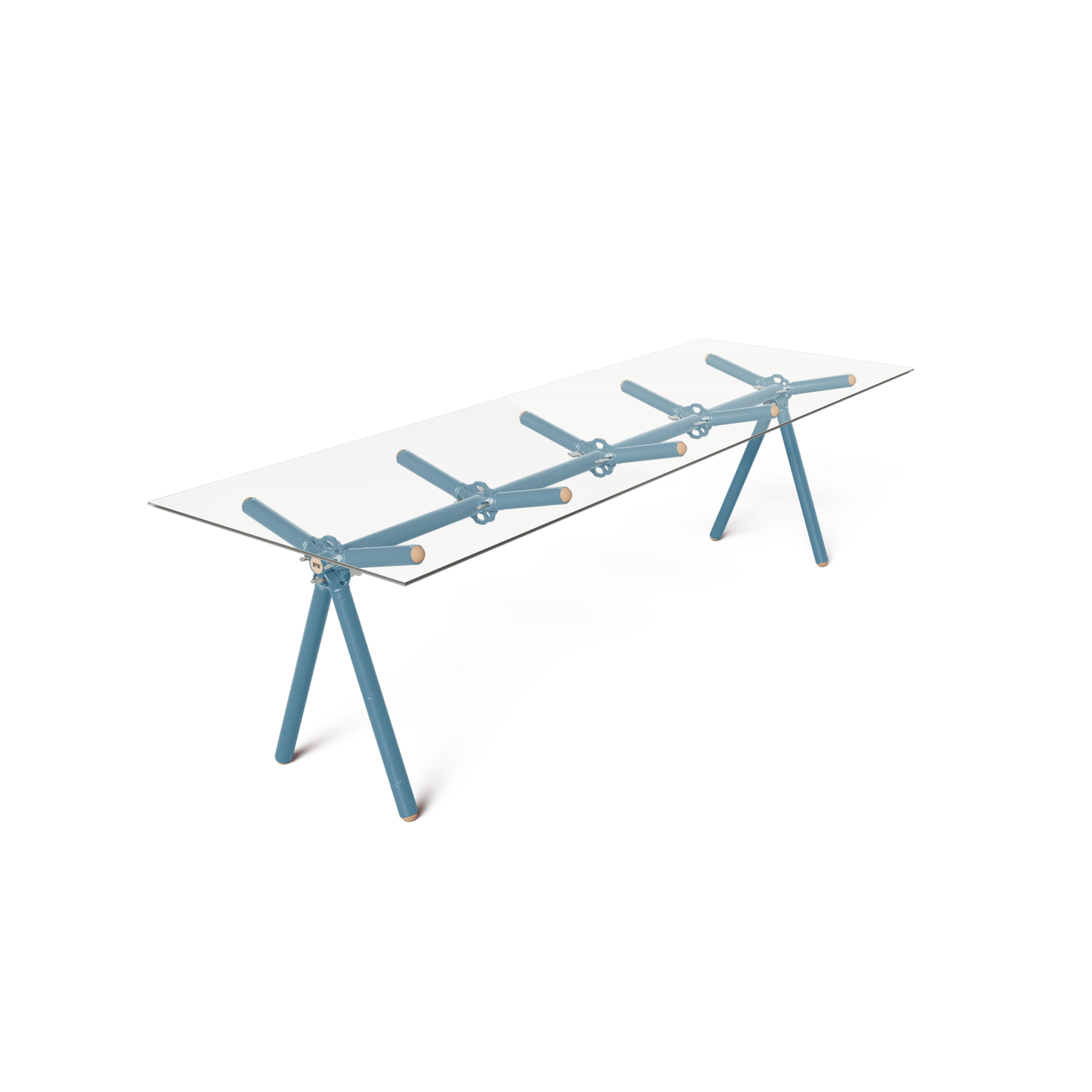 Table Clavex en Échafaudages Upcyclés, Modèle Réinventé - Ethic Atelier