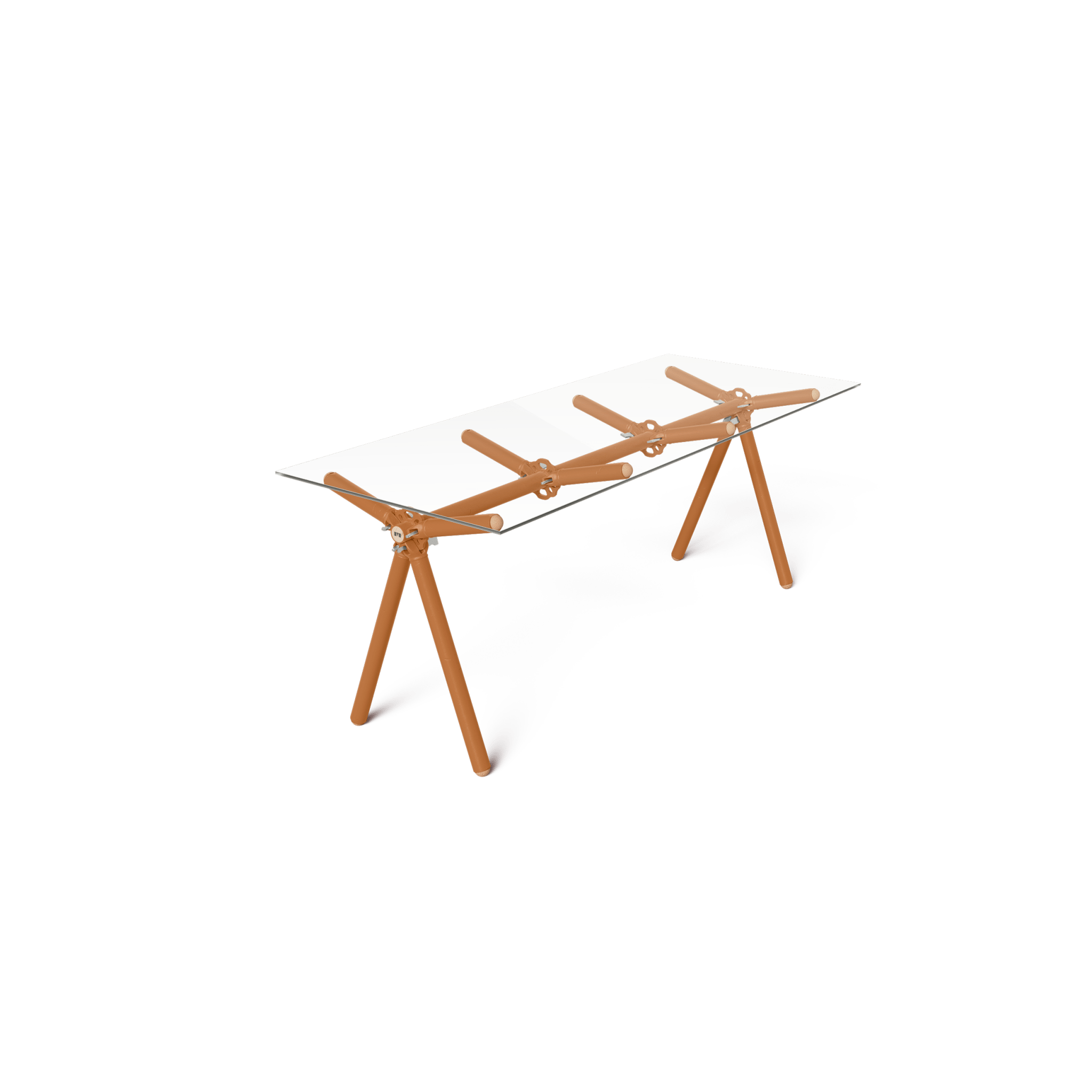 Table Clavex en Échafaudages Upcyclés, Modèle Réinventé - Ethic Atelier