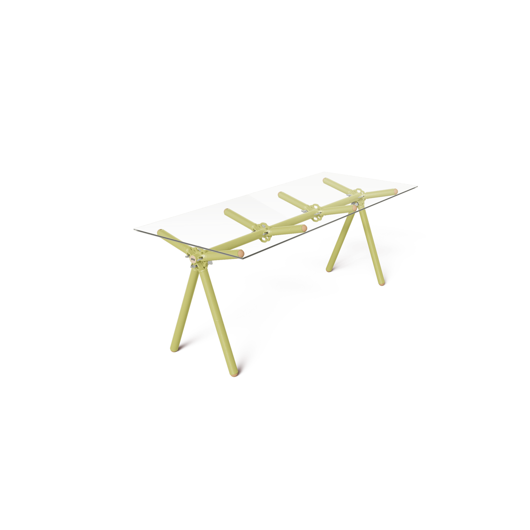 Table Clavex en Échafaudages Upcyclés, Modèle Réinventé - Ethic Atelier
