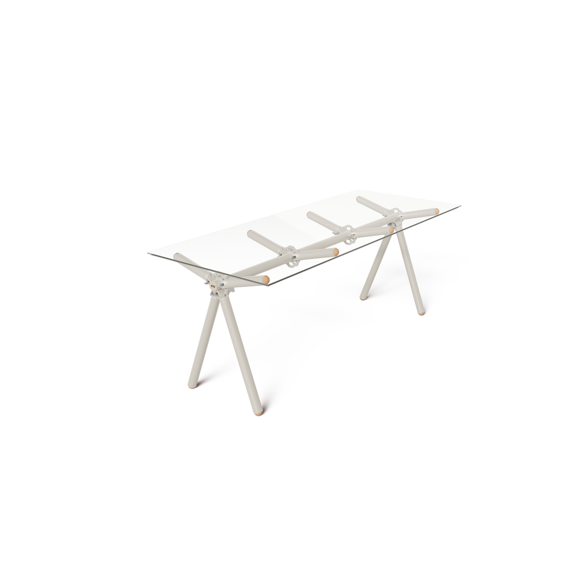 Table Clavex en Échafaudages Upcyclés, Modèle Réinventé - Ethic Atelier