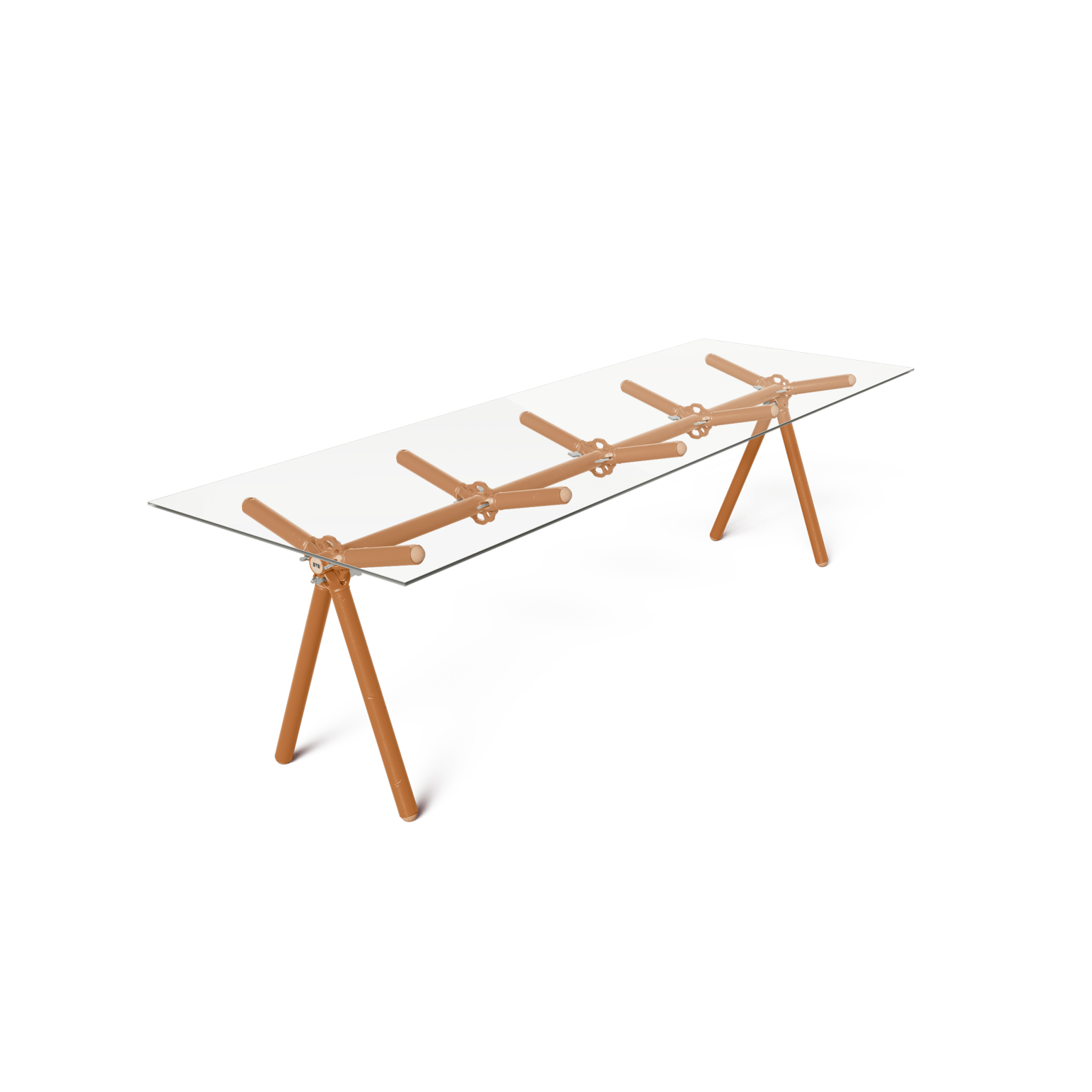 Table Clavex en Échafaudages Upcyclés, Modèle Réinventé - Ethic Atelier