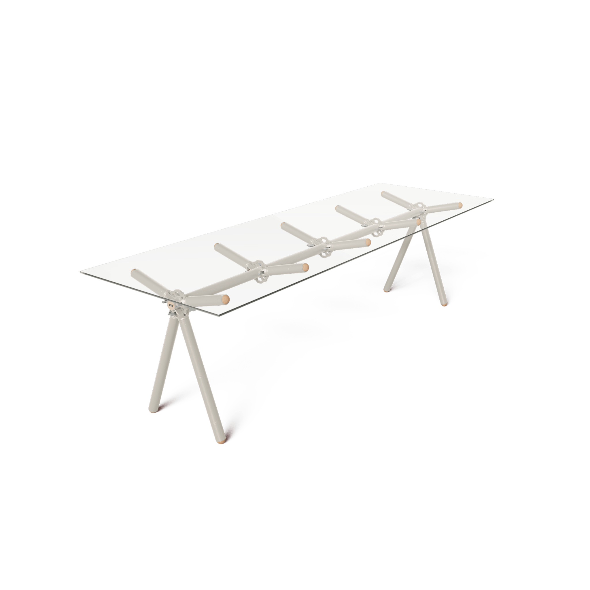 Table Clavex en Échafaudages Upcyclés, Modèle Réinventé - Ethic Atelier