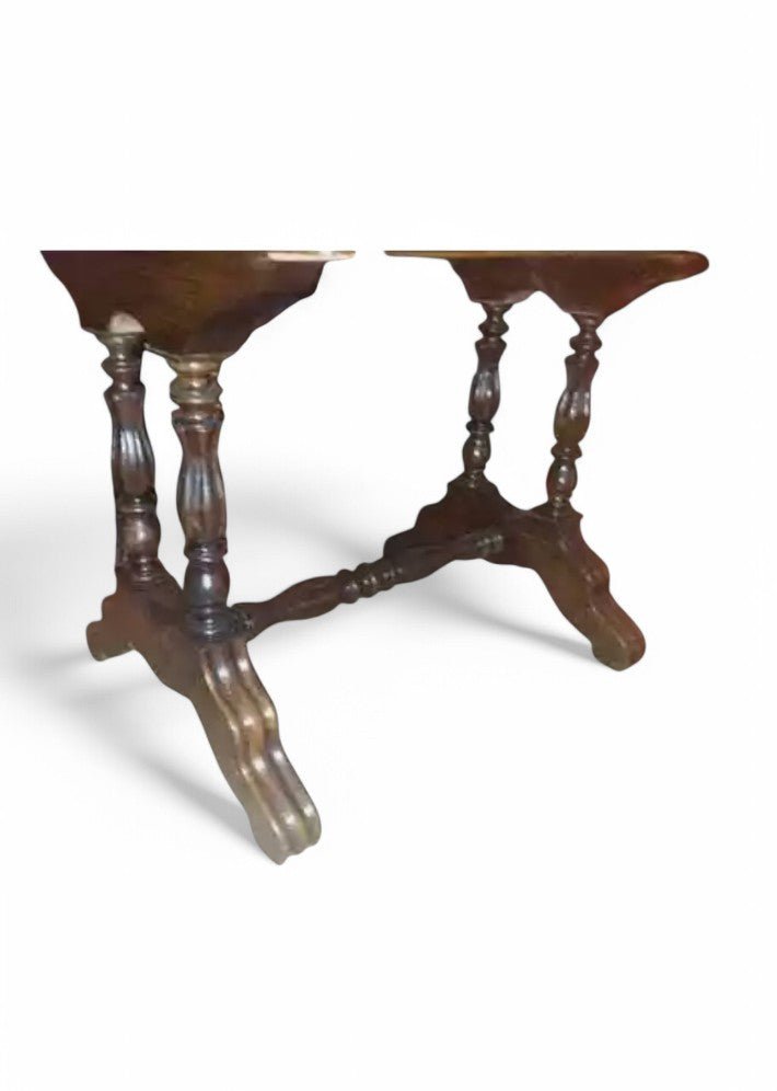 Table d'Appoint à Volets Philipparde en Acajou de Cuba - Ethic Atelier
