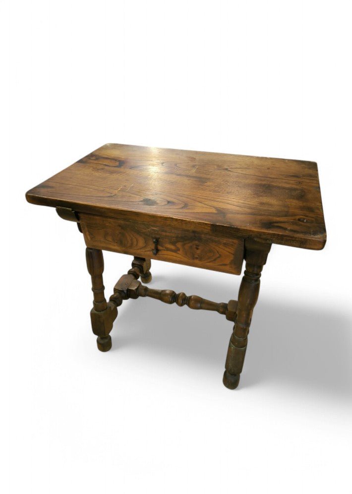 Table d'appoint art populaire en orme massif - Ethic Atelier