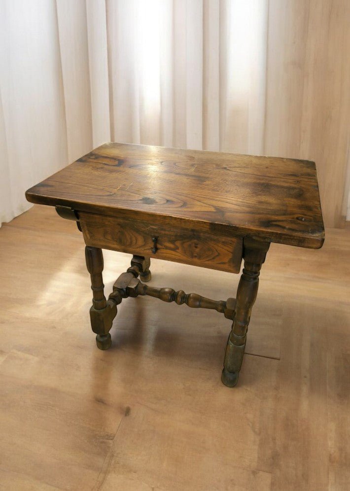 Table d'appoint art populaire en orme massif - Ethic Atelier