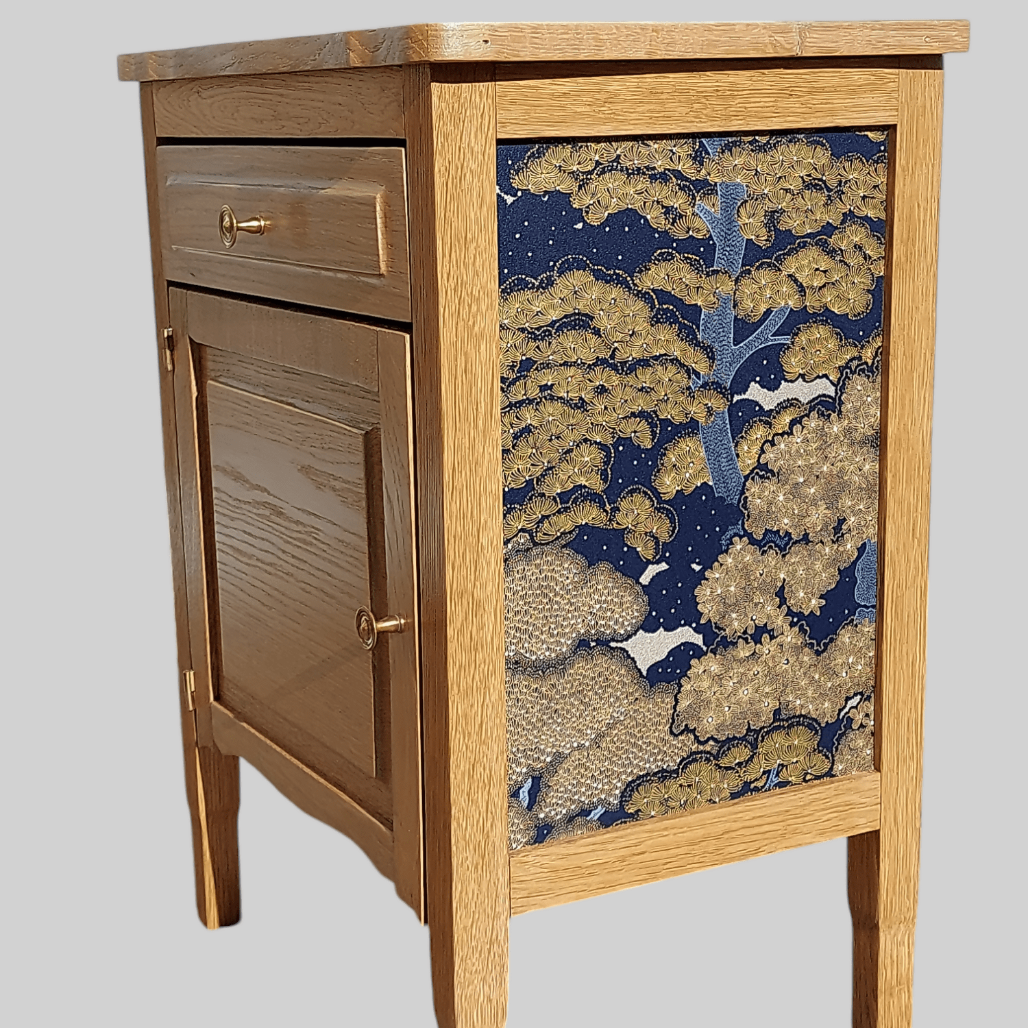 Table de chevet style Japandi restaurée - Ethic Atelier