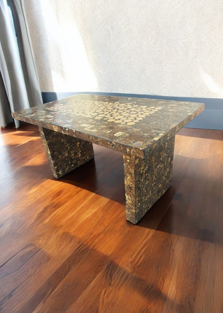 Table en Marqueterie de Coquille de Noix de Coco - Ethic Atelier