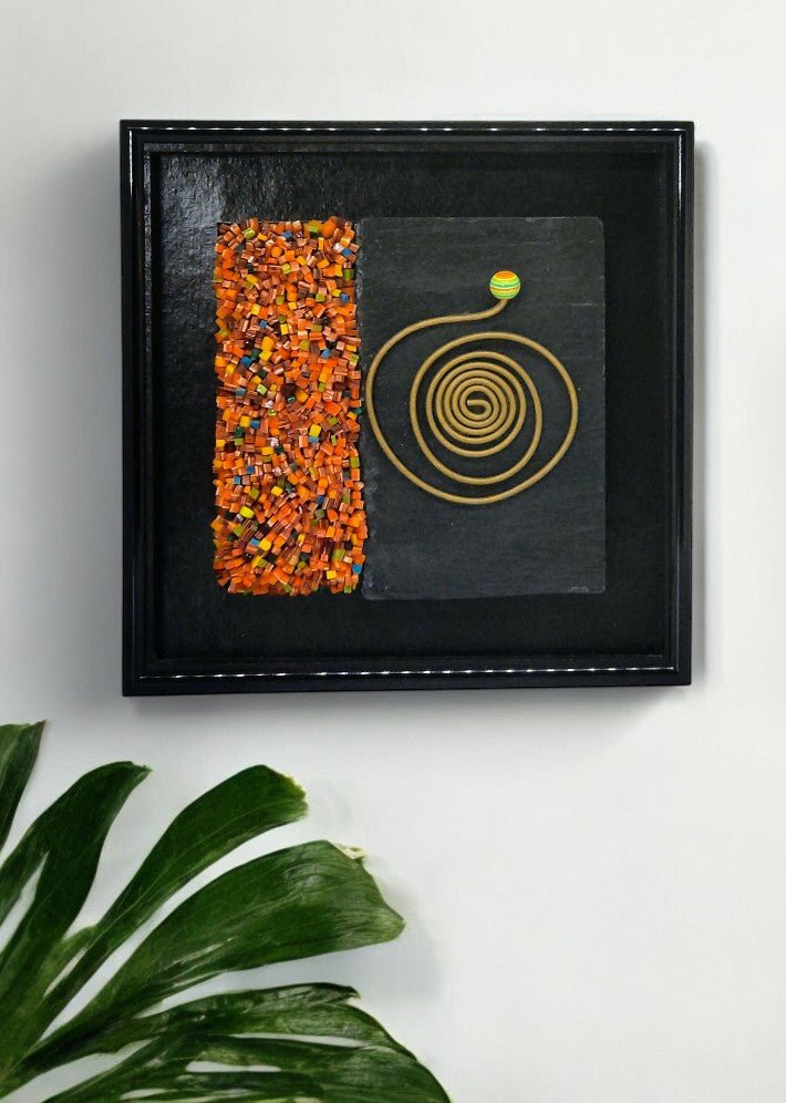 Tableau Mosaïque Spirale - Création Artisanale - Ethic Atelier