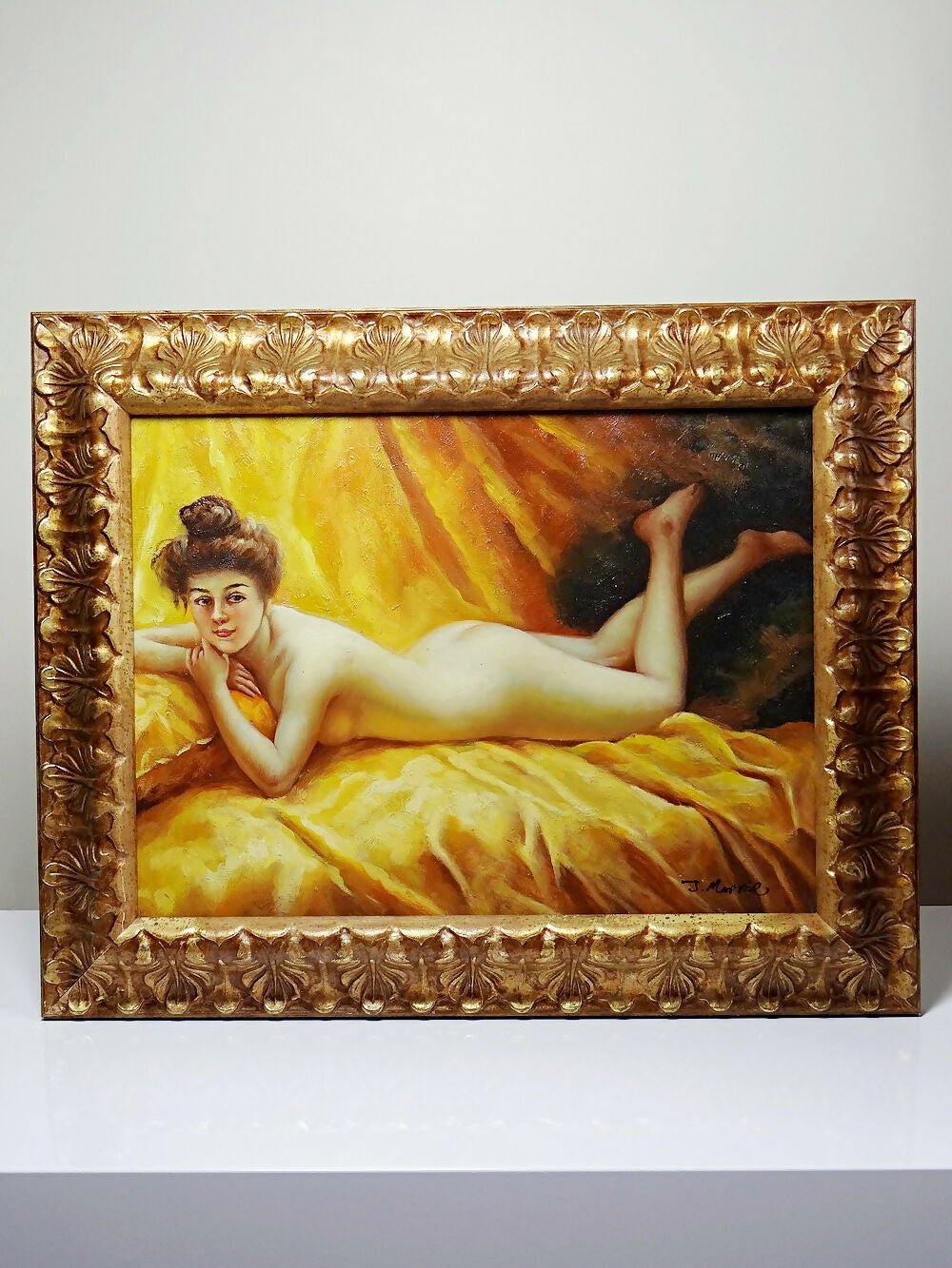 Tableau "Nu au coussin" "La paresseuse" d'après Daniel Hernández Morillo - Ethic Atelier
