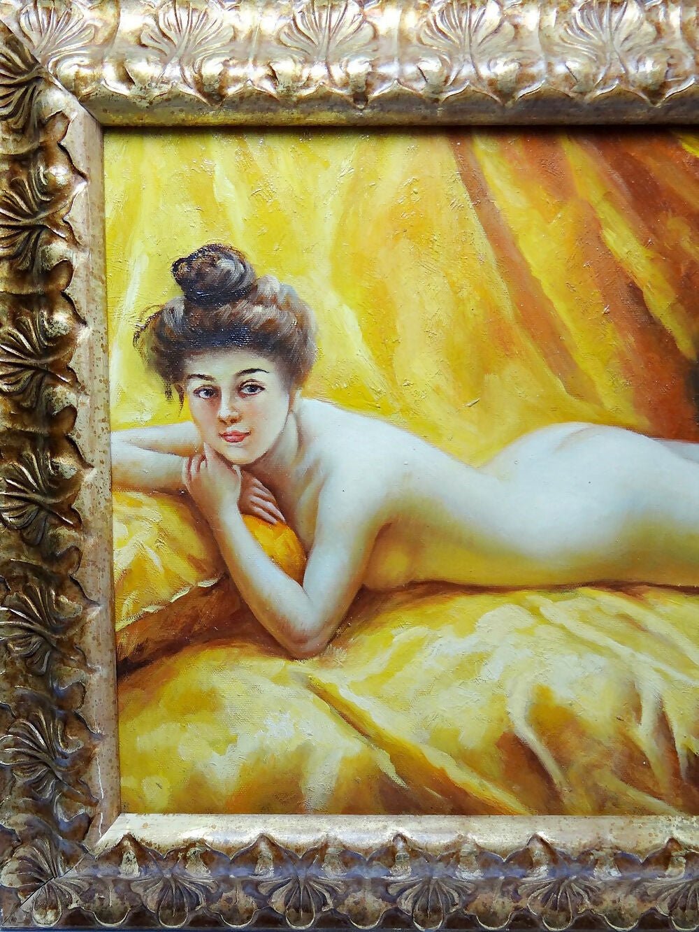 Tableau "Nu au coussin" "La paresseuse" d'après Daniel Hernández Morillo - Ethic Atelier