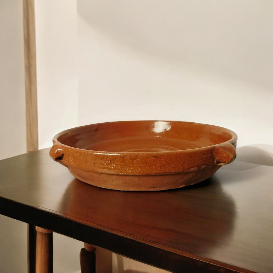Grand Plat Ancien en Terre Vernissée