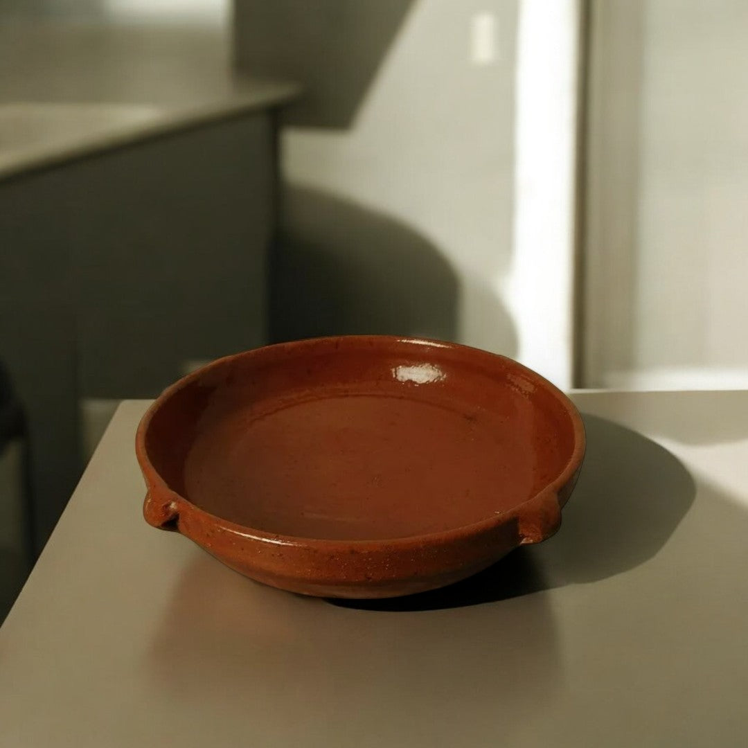 Grand Plat Ancien en Terre Vernissée