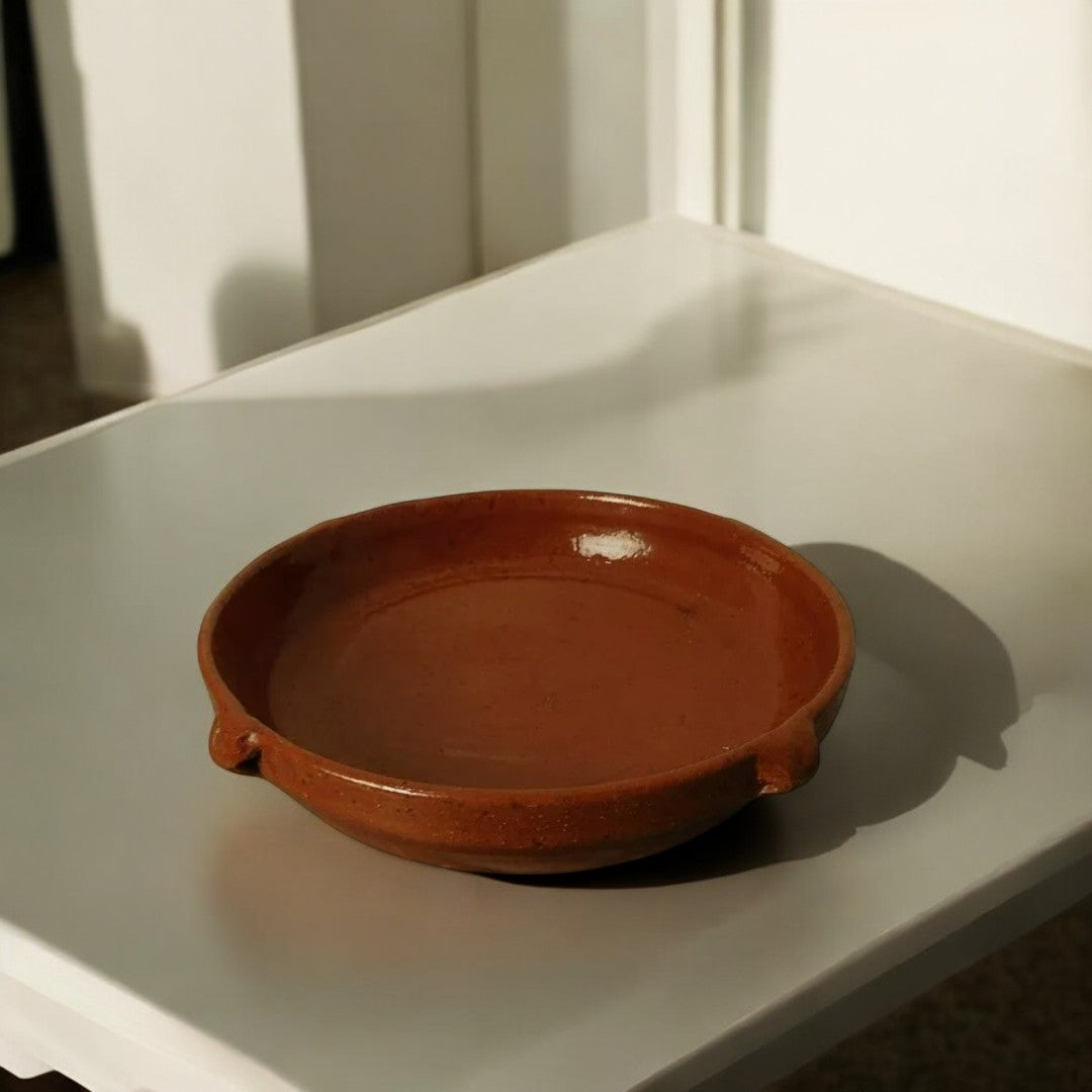 Grand Plat Ancien en Terre Vernissée