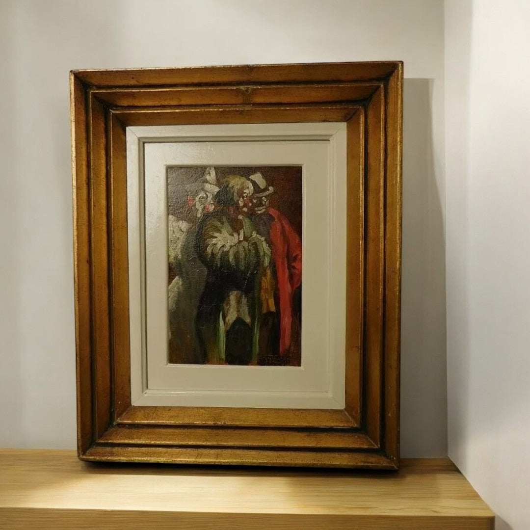 Magnifique Tableau Peinture - "3 Clowns" signé Georges Tournon - 1930