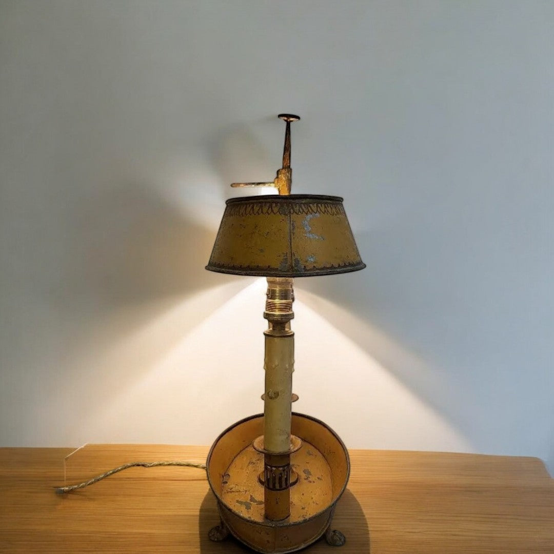 Superbe Lampe Bouillotte en Tôle Peinte N° 3- Années 1920