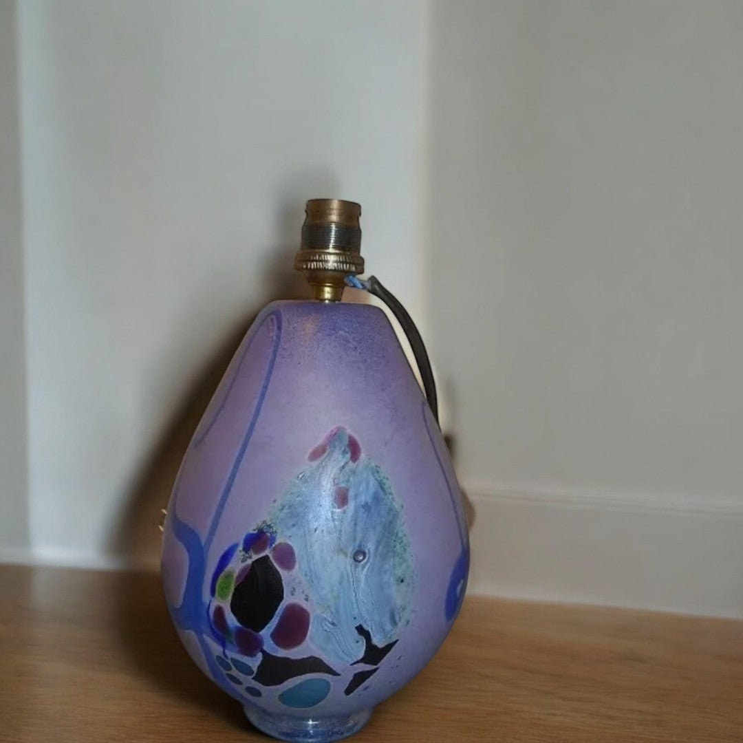 Superbe Lampe en Pâte de Verre Signée R. Pierini (1987)